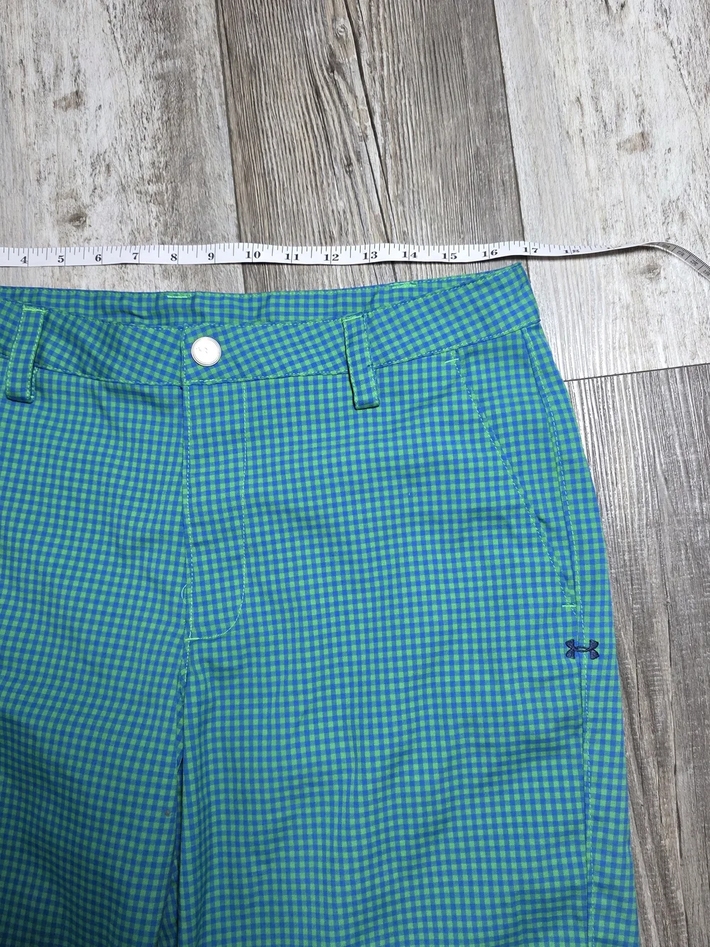 Under Armour Men's Gingham Athletic Golf Shorts Sz 34 (2014)